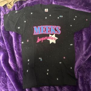 Vintage 1991 Meeks Superstar Tshirt Fruit of The Loom Tag Made In USA Size L